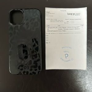 Loopy case black leopard. Brand new condition never used